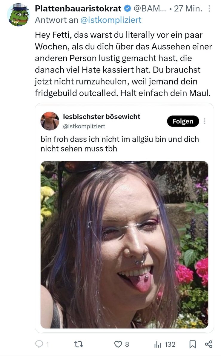 BAMFBasar's tweet photo. Ich hasse narzisstische, selbstgerechte User, die großspurig und überheblich auftreten, aber bei jeder Kritik sich einscheissen, sofort blockieren und Kommentare verstecken, weil sie Angst haben. Solche User muss man konsequent wegmobben und ächten. 
Scheiss Doppelmoralisten. https://t.co/CqGd8JYVe4
