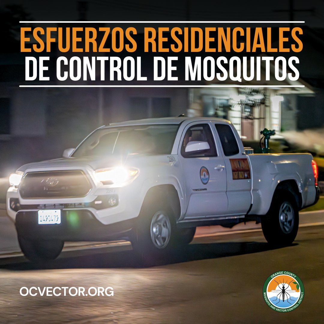 OCVector's tweet photo. Based on mosquito abundance and surveillance data, OCMVCD staff will conduct residential adult mosquito control in the City of Anaheim on August 5th, 6th, &amp; 7th. | Time: 12:00 a.m. to 5:00 a.m.

For more information, visit: https://t.co/LHSfWY3Prj https://t.co/DmuTAeDzex