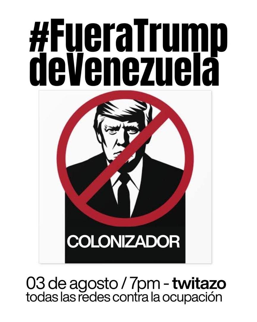 lubrio's tweet photo. #FueraTrumpDeVenezuela
Convocan a tuitazo este lunes en la noche https://t.co/dtO0kUlJwf