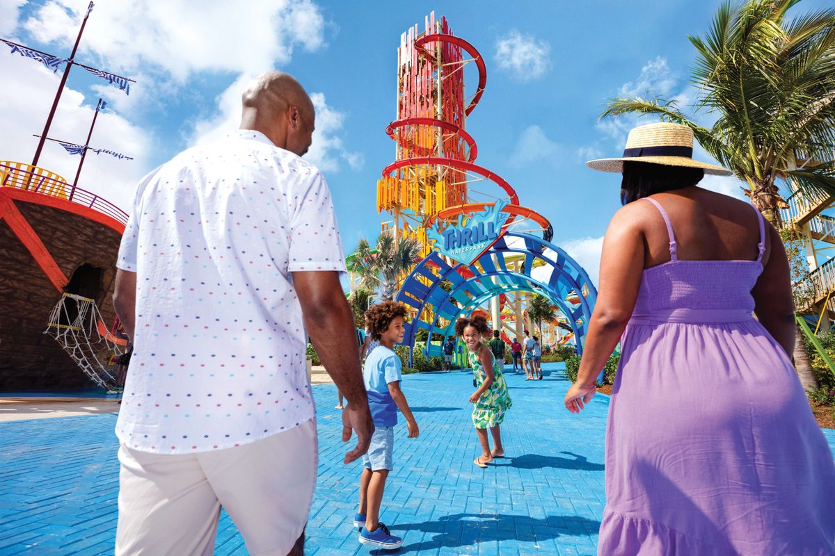 ShannonAlan's tweet photo. Dive into a day packed with adrenaline at Thrill Waterpark! 🎢 With endless slides, the largest wave pool in the Caribbean, and excitement for all ages, your family adventure awaits. Are you ready to conquer Daredevil’s Tower? #RoyalCaribbean #ThrillWaterpark #AdventureAwaits https://t.co/BeEYetDBxg