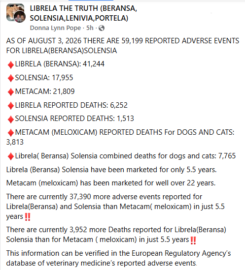 badpetmeds's tweet photo. #SayNoToLibrela  #Librela  #SayNoToSolensia #Solensia https://t.co/r1g3RH2pxm