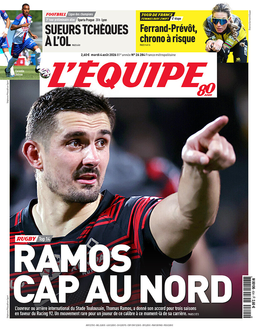 lequipe's tweet photo. 🗞️ Les unes du journal L'Équipe du mardi 4 août 2026 https://t.co/yeJYy0NhUQ