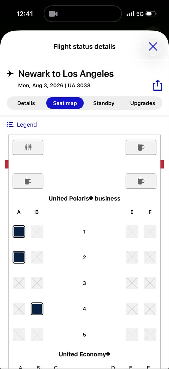 dmabner's tweet photo. Once again the UA app is telling me I’m flying “Polaris Business Class” on an A321neo.. because customer svc and expert flyers I know insinuated I was lying.. or had forgotten how to read.. I took this screenshot: https://t.co/pmOtKjnoS1