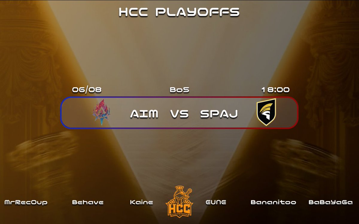 AIM_AlphaImpact's tweet photo. Semis are here!!🤠

Thursday 6/8 18:00 GR    
Vs. @SpartansEu Javelins

Our line up:
@IceBreakerATH
@behavelol
@Kaine_lol
@EUNE_l0l
@BananitooLoL

#AIM #HCC https://t.co/TwoTl2Aj5i