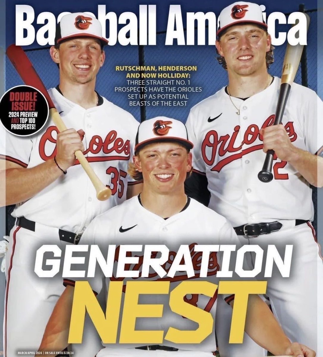 jcalvinmeyer's tweet photo. From Baseball America before the 2024 season:

“Three straight No. 1 prospects have the Orioles set up as potential beasts of the AL East.”

In the two and a half years since, the Orioles have gone 220-216 with zero playoff wins. And now, Rutschman is gone. https://t.co/fxpM2DKjSU