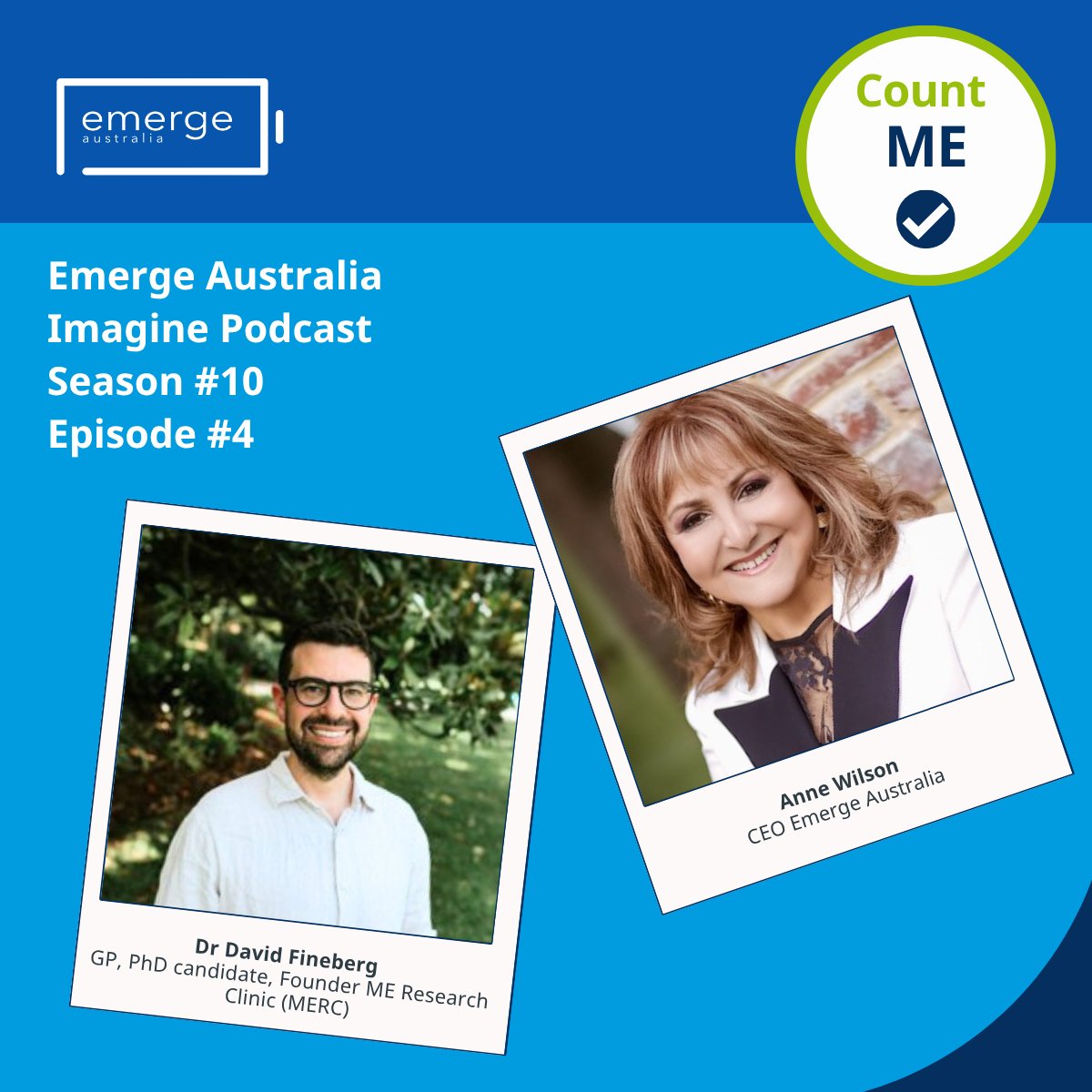 EmergeAus's tweet photo. 🎙️ Ep 4 of the #ImaginePodcast features Dr David Fineberg discussing #SevereME, personalised medicine, emerging technology, research & the importance of believing patients.
🎧 https://t.co/J8cLTqPY7m
#SevereMEDay #CountME #EmergeAustralia
@MECFS_Clinic https://t.co/m9mDrNy7d3