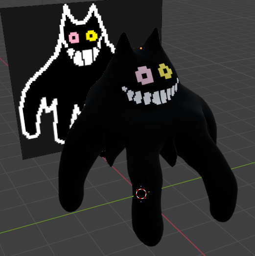 extinct_hopes's tweet photo. Finished the model last night, took a screenshot, but then heard explosions and missiles nearby, so I never sent it #fnaf #deltarune #gamedev https://t.co/ukYQLxvQld