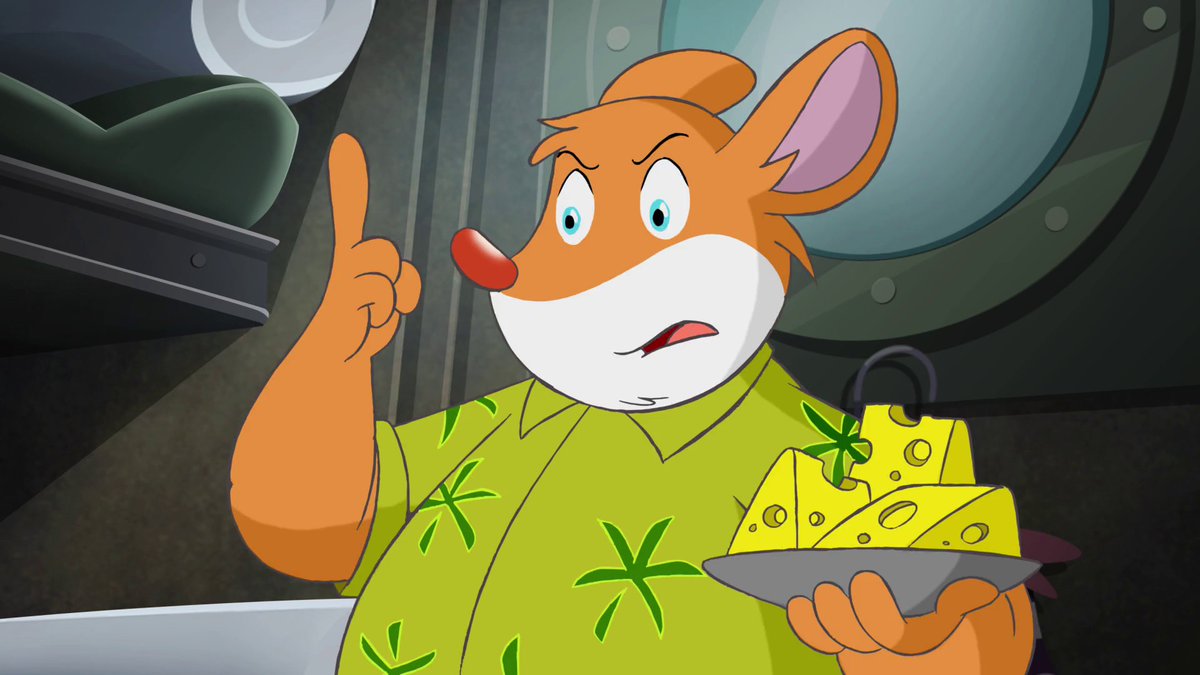 RealTrapStilton's tweet photo. I love having a plate full of food. 
Even just some cheese is enough! 🧀

#TrapStilton #GeronimoStilton #GeronimoStiltonSeries #Screencap https://t.co/D0OchTUbxI