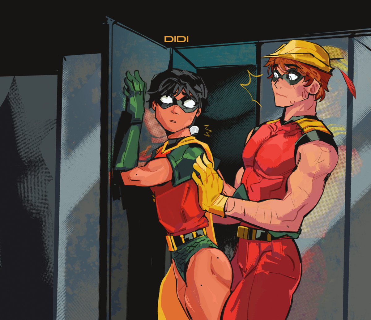 FlyingDidii's tweet photo. Male Omegas are Rare - Roy finds about Dick’s secret due to a patch failure. 
#omegadickweek2026 #roydick https://t.co/igZTxY8sFU