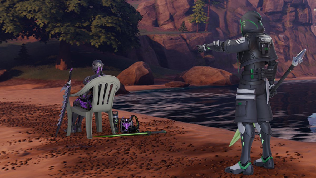Zac9781's tweet photo. Mortuus X and Skulldroid 1v1  #Fortnite #FortniteArt #MotuusX #Skulldroid https://t.co/7LwxlOPgvK
