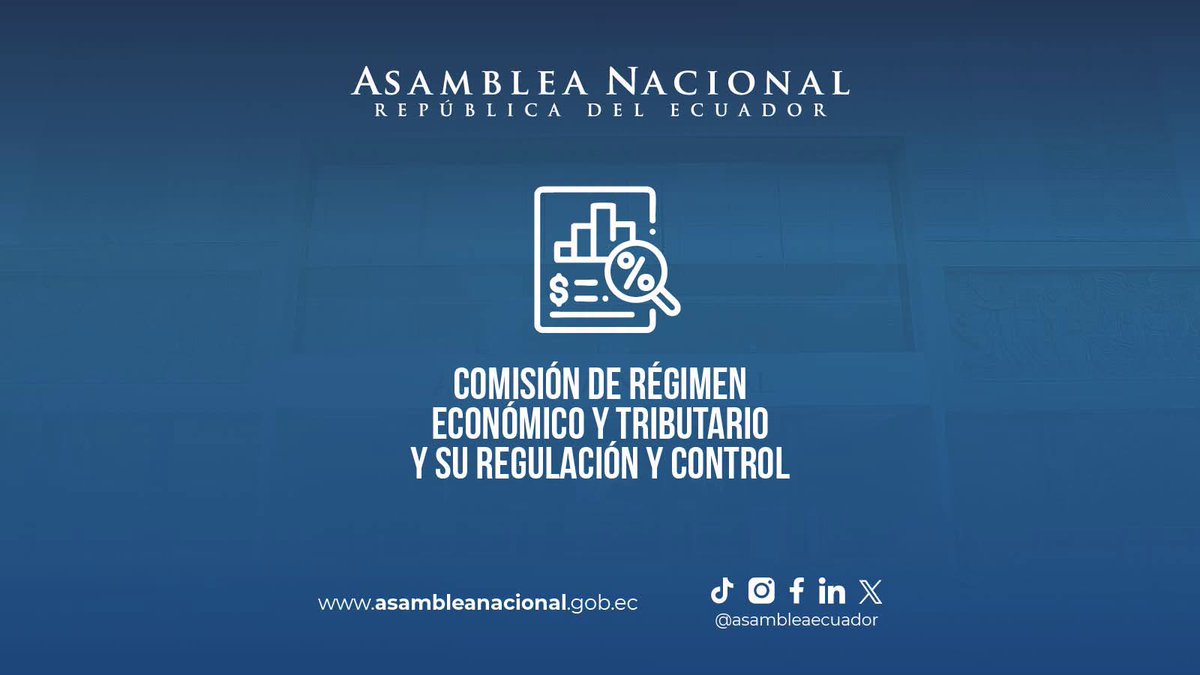 AsambleaEcuador's tweet photo. #ComisiónEnVivo | @RegimenEconomAN instala la sesión N.°95 dentro del tratamiento del Proyecto de Ley Orgánica Reformatoria al Código Orgánico Monetario y Financiero (unificado). #ReformaCOMYF 

En vivo▶️https://t.co/IAnWtn0OX2 https://t.co/gDWMPHJV19