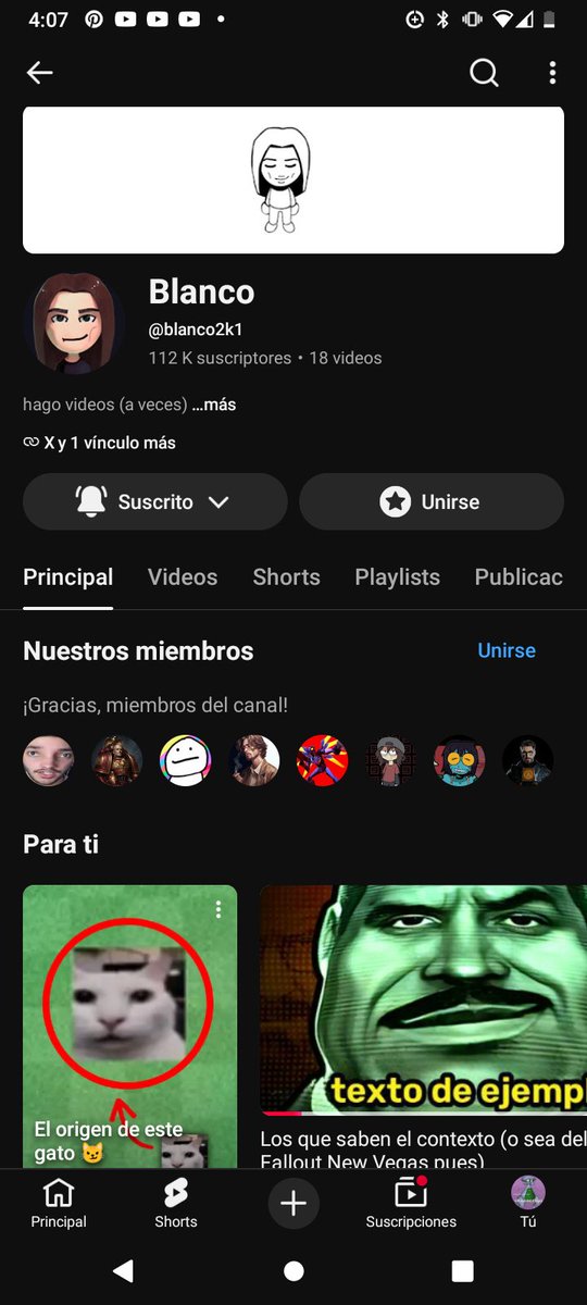 Gruntyng56's tweet photo. @deepvoid69 Mira, a mí me gusta este YouTuber por su humor y lo que juega, igual, échenle una hojeada algún día (solo ignoren mi foto de perfil por favor) https://t.co/gXqceq4yH5