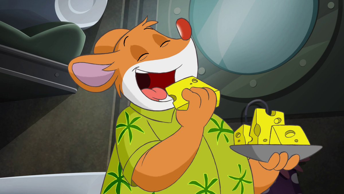 RealTrapStilton's tweet photo. I love having a plate full of food. 
Even just some cheese is enough! 🧀

#TrapStilton #GeronimoStilton #GeronimoStiltonSeries #Screencap https://t.co/D0OchTUbxI