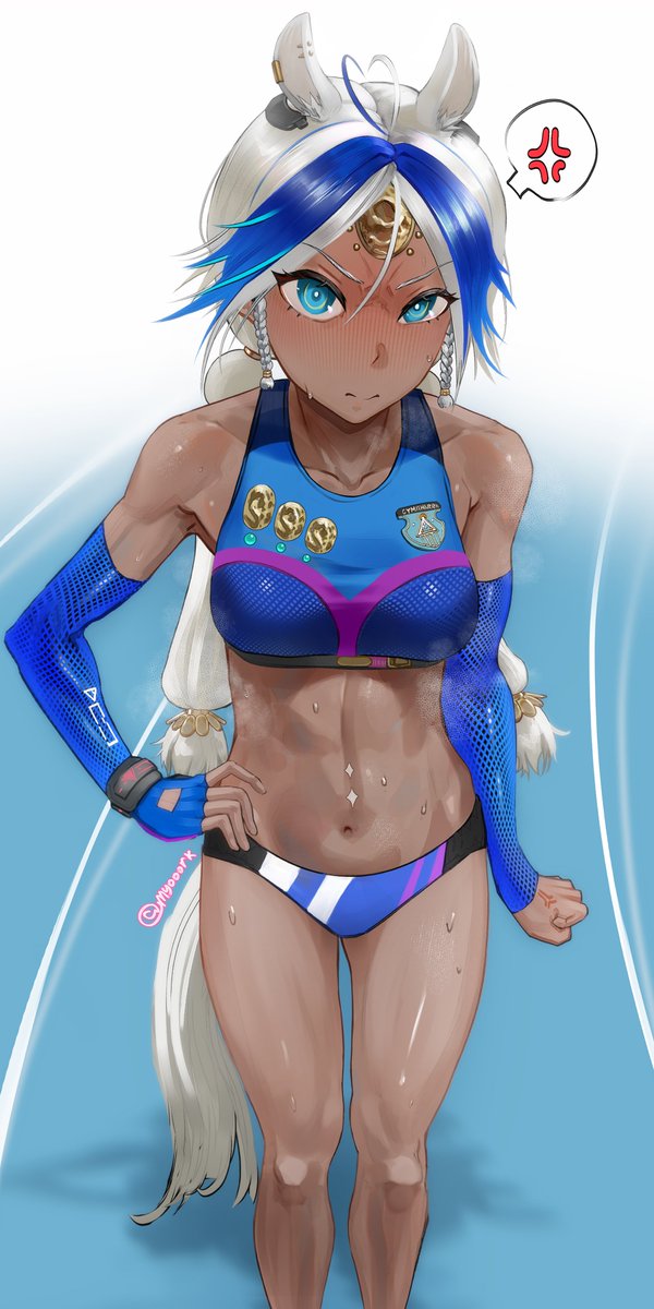 myooork's tweet photo. Another Arclight art!😡
Now in sportswear!
 #ArknightsEndfield #エンドフィールド https://t.co/AGRCuSkLdJ