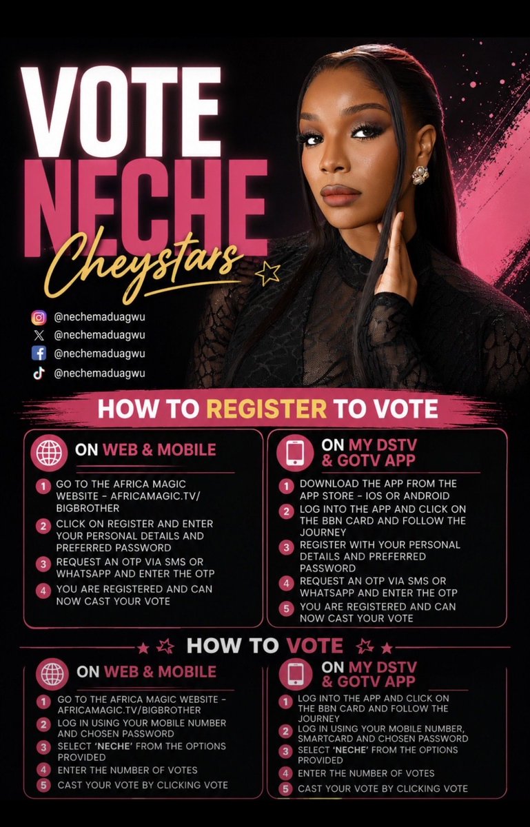 Naughty_flirty's tweet photo. Hi guys please VOTE my girl🐆❤️🙏
#BBNaijaS11 
#NecheMaduagwu https://t.co/xsFRKhr8or