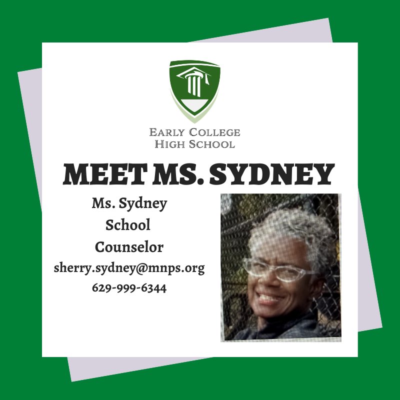 ECHS_MNPS's tweet photo. It’s almost time for 2️⃣6️⃣-2️⃣7️⃣! Let’s learn a bit about our stellar faculty & staff 🤓!
Ms. Sydney - School Counselor! 🎉
👋🏿👋🏻👋🏽👋🏾👋🏻
Learn more about ECHS by visiting the link in our bio!
#ECHSLevelUp #HSDualEnrollment @metroschools https://t.co/tlvZXPLnwg