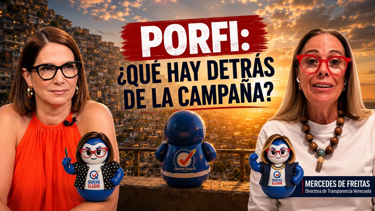 RodriguezGladys's tweet photo. ¿Quién está detrás de #Porfi y de la campaña #QuieroElegir? Conversé con Mercedes de Freitas, directora de Transparencia Venezuela, para explicar esta iniciativa ciudadana, qué busca, por qué surge ahora y cuál es el papel que reclama para la sociedad civil en este momento clave para Venezuela. ¿La conocías? 🇻🇪

https://t.co/if55Id1Qyx