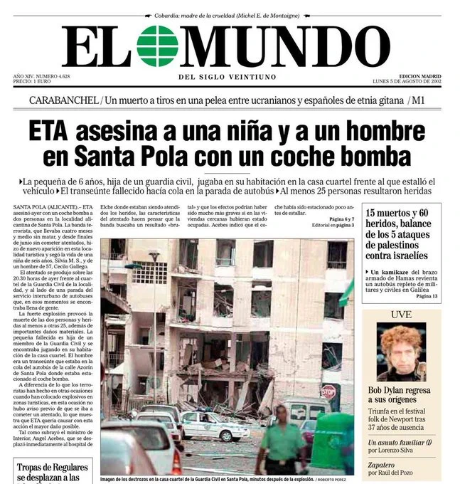 CCivicaCatalana's tweet photo. Hoy hace 24 años los etarras mataron a Silvia.

Para asesinar a una niña de 6 años no tuvieron problema en dispersarse 700 km. del País Vasco. https://t.co/JMxorhmZcf