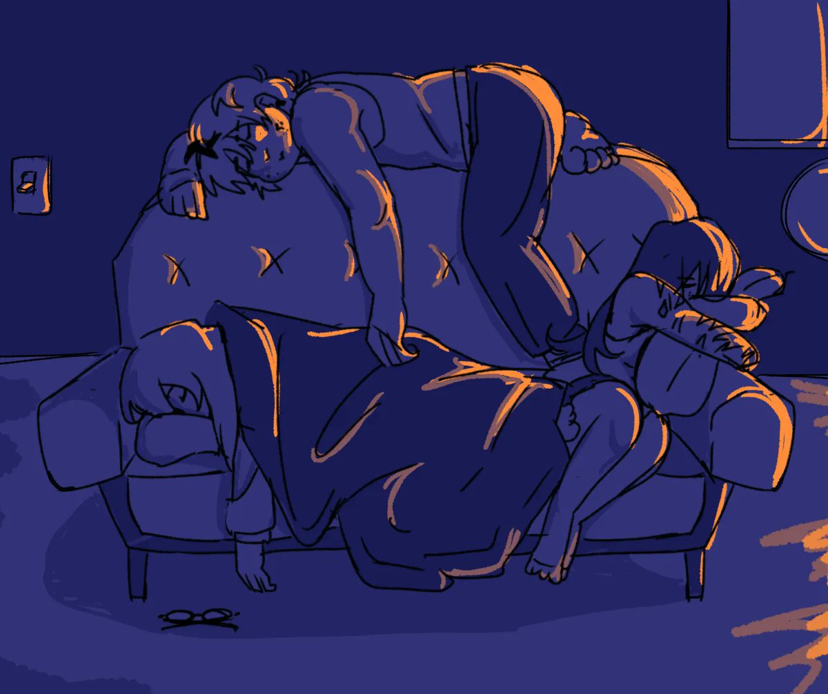 luffetic's tweet photo. oc sleepover :-) (one on the left is @partipupy’s oc) https://t.co/H7gXBHIdQu