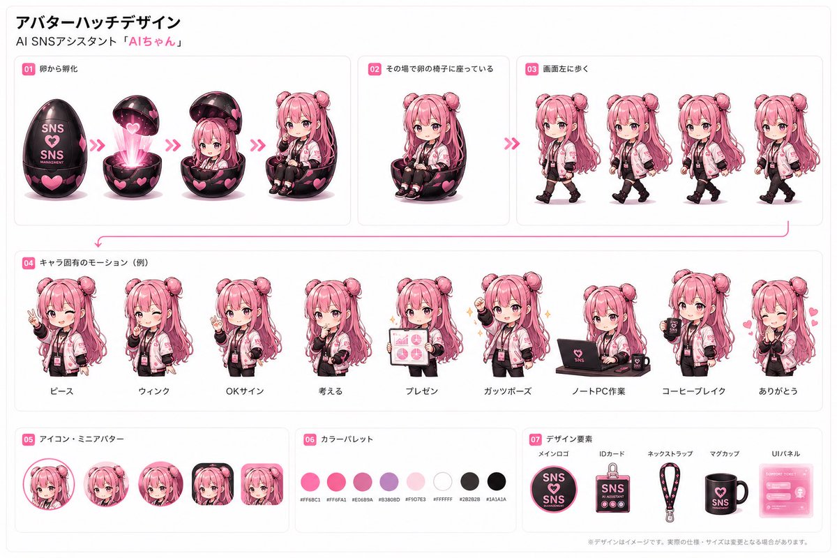 dnastudio92's tweet photo. 「AI社員」が本当に会社で働いたら？
そんな世界を本気で作っています。

表情、モーション、デスクワーク、待機、ハッチ演出まで設計。
次は3D空間で実際に歩き、働き、会話する世界へ。

イラストで終わらない。
AI社員が本当に働く会社『NEXUS』を開発中。

#AI #生成AI #AIエージェント #NEXUS # https://t.co/gAdRSYIREF