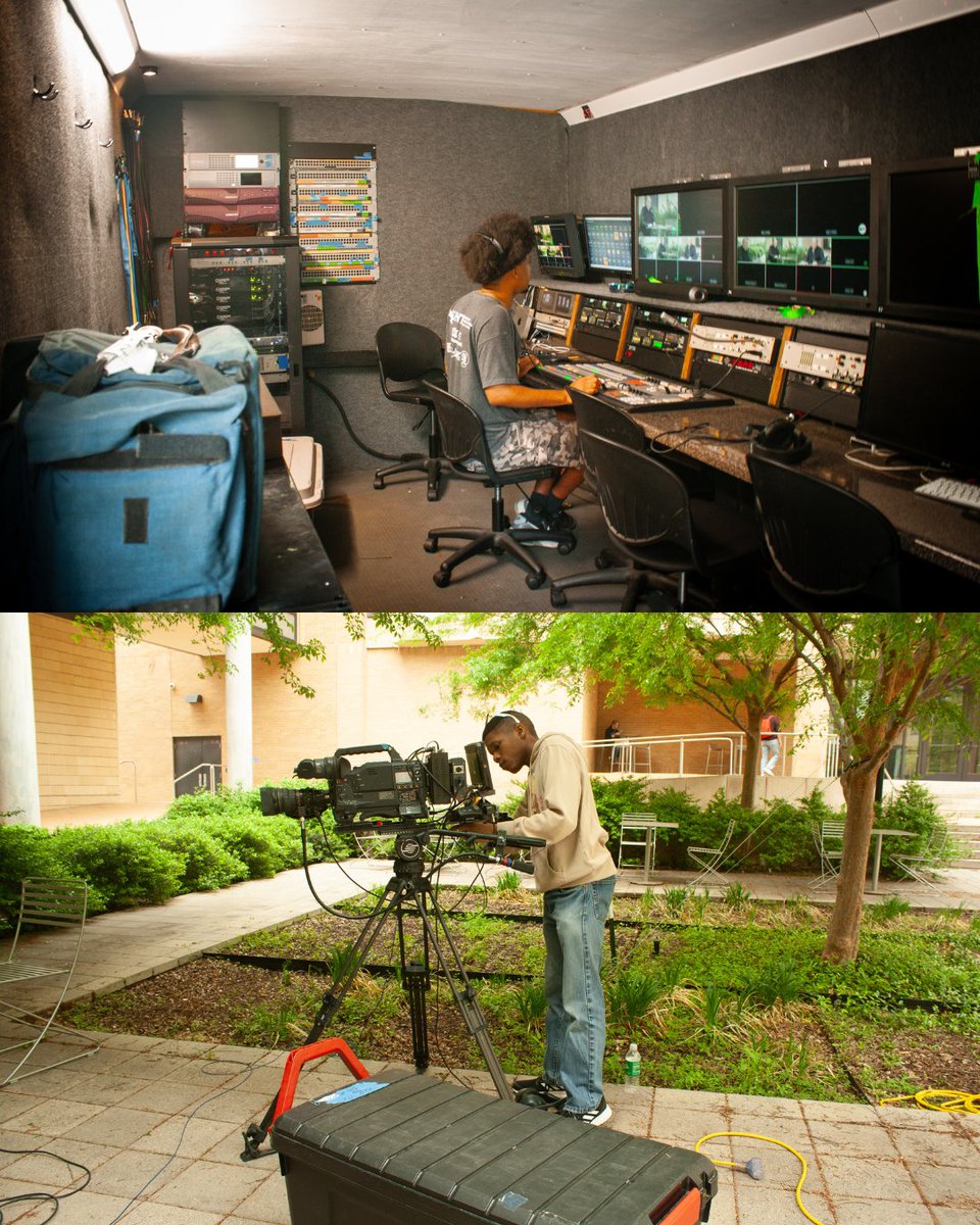 MediaArts_UNT's tweet photo. Earlier this year, we got to sit in on some of Professor Greg Oldenburg’s Mobile TV Production course. The class learned all about what it takes to produce a live show on a mobile truck and even invited guest speakers from the industry. https://t.co/LdME7T4oGZ