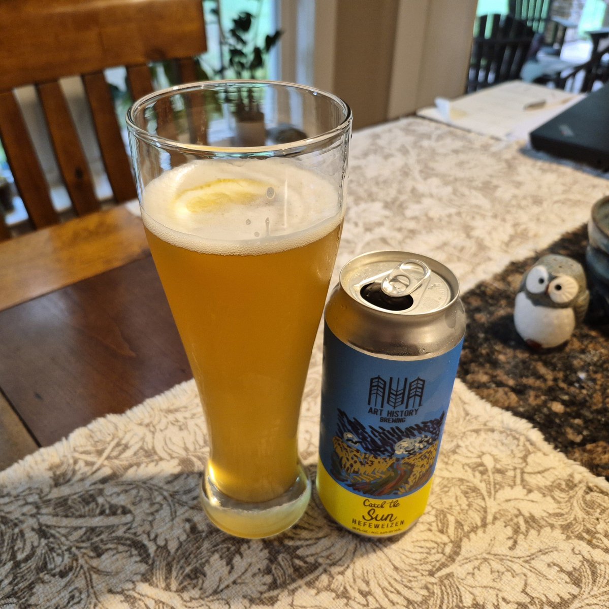 scottvillers's tweet photo. #drinkcheck #ilbeer @Arthistorybrew1 "Catch The Sun" Hefeweizen https://t.co/XhAUIVtMco
