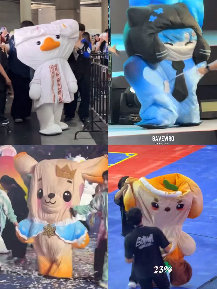 taiixyang's tweet photo. "12 hours after my shift" ft dmd mascots https://t.co/ppZ9WcyVjo