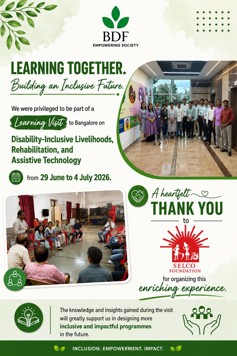 bdevfoundation's tweet photo. #LearningToday, empowering tomorrow - building a more inclusive future together for our PWD communities. 

@SELCOFoundation @monjibmochahari https://t.co/5q9xYPtkqW