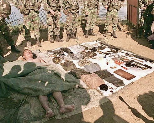 spycraft101's tweet photo. A heavily-armed North Korean infiltrator was killed near the Demilitarized Zone in October 1995.

The man was spotted at approximately 2:20am local time on October 17th near the Freedom Bridge which crosses the Imjin River. Two sentries saw a man in a wetsuit climbing the banks of the river, which was nearly at high tide. They shot him when he raised his arms as if to throw a grenade in their direction. 

The North Korean was carrying South Korean military uniforms, two automatic rifles, two handguns, a grenade, food supplies and medicine, leading authorities to believe he was accompanied by at least one other man. The South Korean government put thousands of troops on immediate alert and set up 850 roadblocks in the region to search for another suspected infiltrator. However, no one else was found, leading them to believe someone else may have escaped back across the Imjin River undetected. 

This was one of just dozens of incidents which occurred over the years following the end of hostilities in 1953. South Korean forces are constantly on alert for North Korean covert activities, which have included submersibles, fishing vessels, individual swimmers, and fake defectors. 

Just one week after this shooting, two other spies were involved in a shootout which killed two South Korean police officers in the Buyeo Armed Spy Incident on October 24th, 1995.
