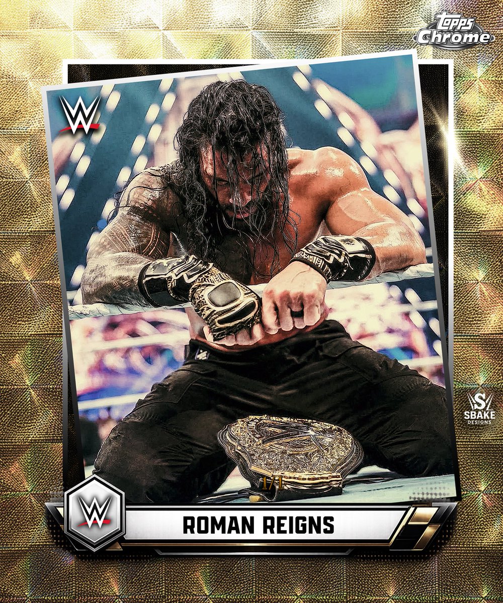 SbakeDesigns's tweet photo. Imagine this as a Topps Chrome Superfractor 🥵 ☝️

#WWE | @Topps https://t.co/BrwXgNbLHK
