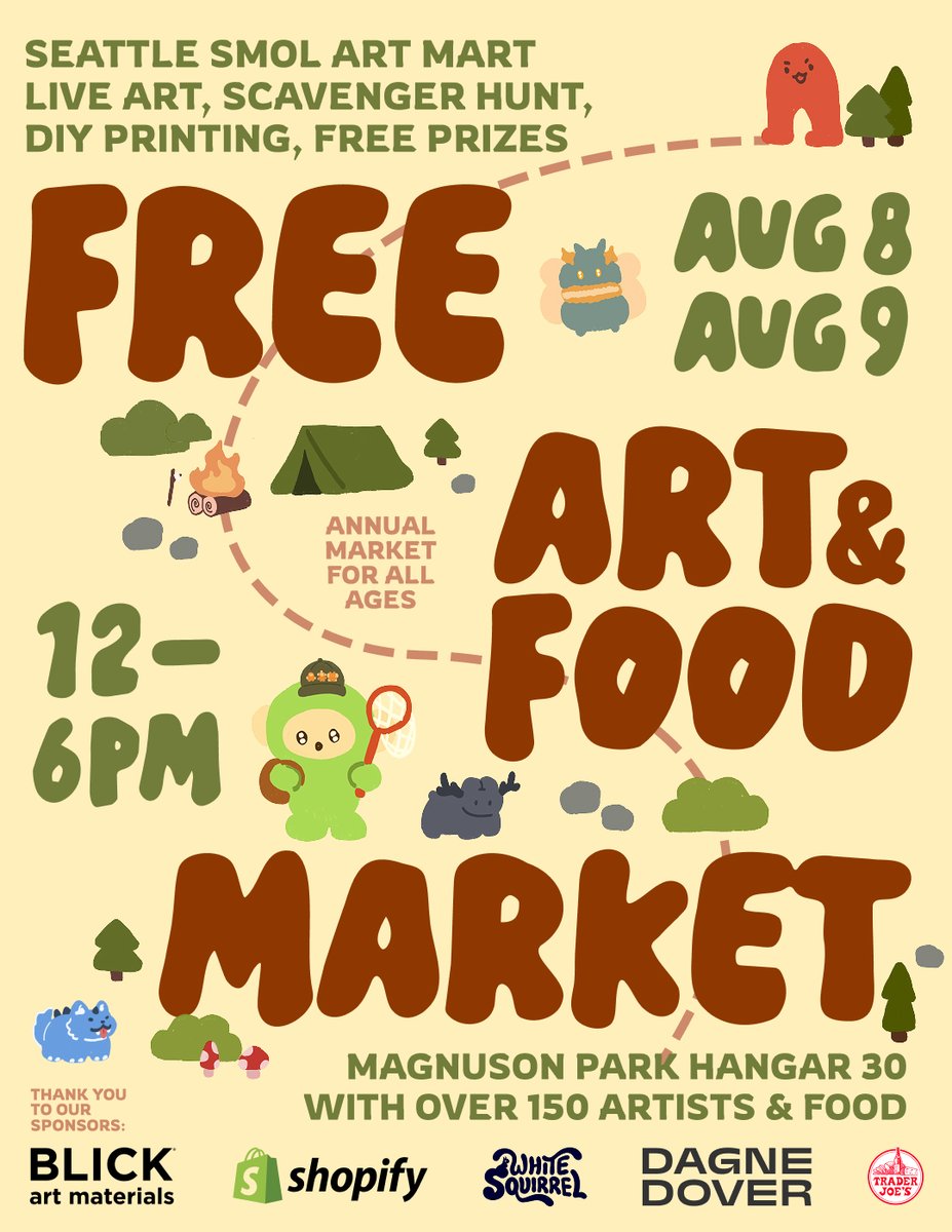 _OOZEGOD's tweet photo. hi ill be vending alongside a bunch of amazing artists this weekend, if youre in the seattle area and wanna look at cool art you should come say hi ( • ⩊ • )

also organized a stamp rally alongside
@P_Curly and @retrocherub !! https://t.co/sdh15sJ4ZV