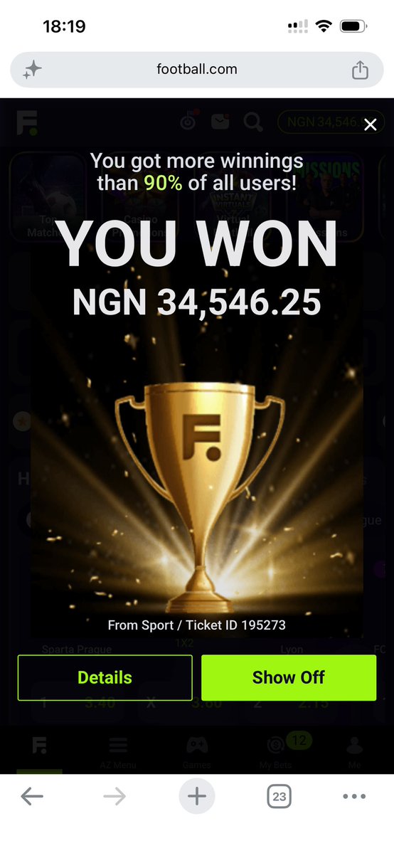 Draycash3328's tweet photo. @OLAWOORESODIQ1 First winning of your game..thanks @OLAWOORESODIQ1 …plz drop more option for this game ..more win to everyone 🙏🙏 https://t.co/LXDT6W1ack