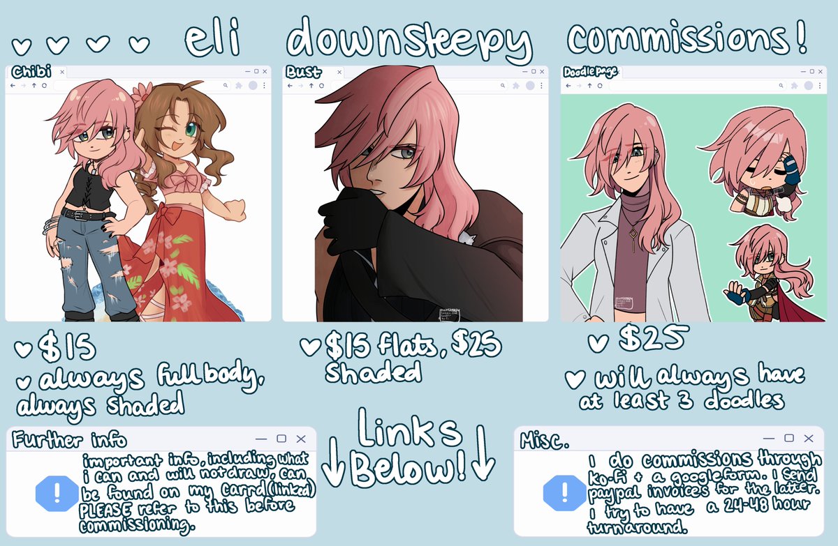 downsteepy_'s tweet photo. time of year where i redo my cm sheet again LMFAO.. just wanted an updated thing w/ more recent examples that i'm happy with :) as per usual, important links in next tweet :) https://t.co/Ap7TZSxqdU