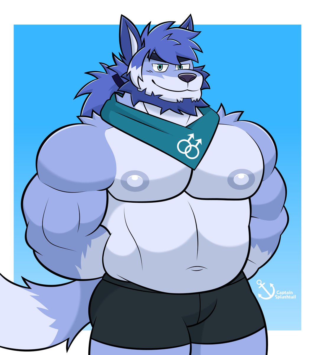 SirSplashtail's tweet photo. Want to spend time with a wolf? 🐺💙✨

Commission for @lobito_grisaro5 https://t.co/W4MOlviWUp