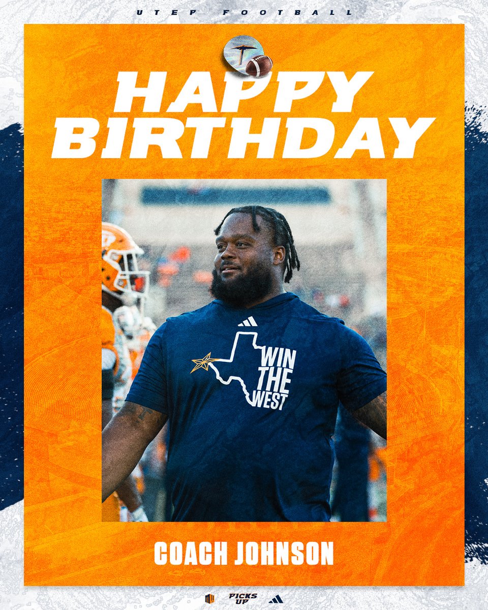 UTEPFB's tweet photo. Happy birthday to Assistant Director of Strength and Conditioning, Coach Johnson‼️⛏️

#PicksUp | #WinTheWest https://t.co/guDgf5FWjR