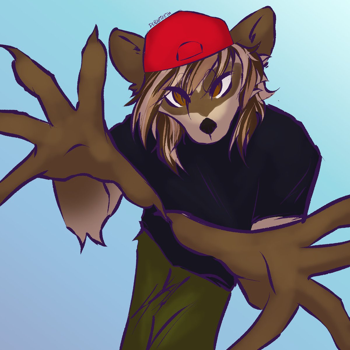 dobieteeth's tweet photo. my bfs forcedsona as fred durst #furry #furryart https://t.co/NvY7GxLkpZ