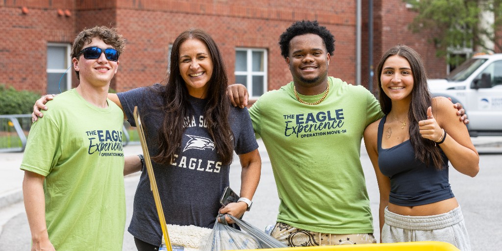 GeorgiaSouthern's tweet photo. Summer might be winding down, but the countdown is officially ON! π¨
We are getting closer to #OperationMoveIn and the excitement is building. We can't wait to welcome our Eagles back to campus. See you soon! π π¦
#GeorgiaSouthern #SoarBeyond #EagleNation https://t.co/k9utFBqNR5