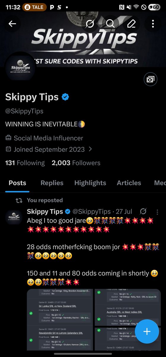 SkippyTips tweet picture