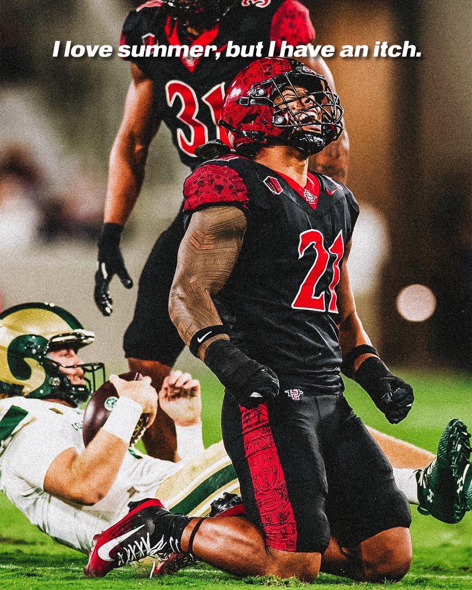 AztecFB's tweet photo. Raise your hand if you’re ready for Aztec Football 🙋

#AztecFAST 🍢 x #BeTheA1pha 🐺 x #TheClimb 📈 https://t.co/gWcLXUJXzs