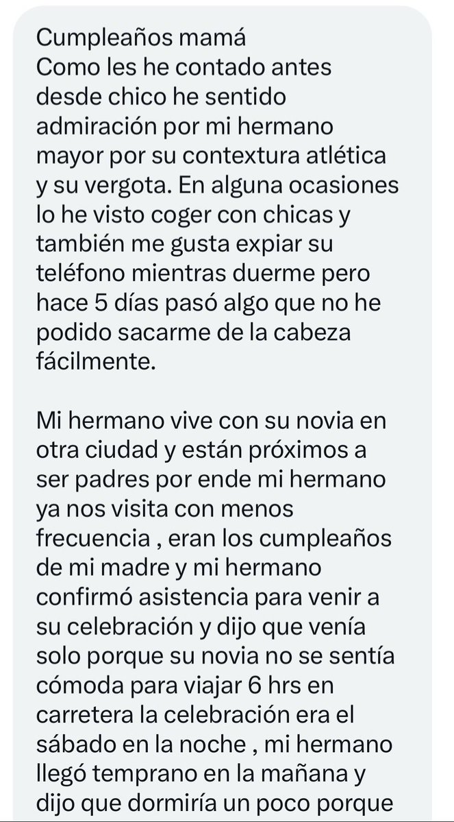 confiesate503's tweet photo. Se la mame a mi hermano borracho

#RelatosCachondos 
#RelatosGay
#RelatosChaqueteros https://t.co/qEZExzOEVl