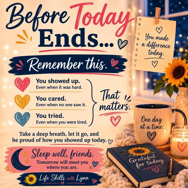 tosharogers10's tweet photo. A gentle reminder before today ends: You made a difference today. 💙
Take a deep breath, let it go, and be proud of how you showed up. Take it one day at a time. Rest well, friends. 🌙✨
#onedayatatime
#JustPushForward
#fyf https://t.co/NbkJ6Y3iIB