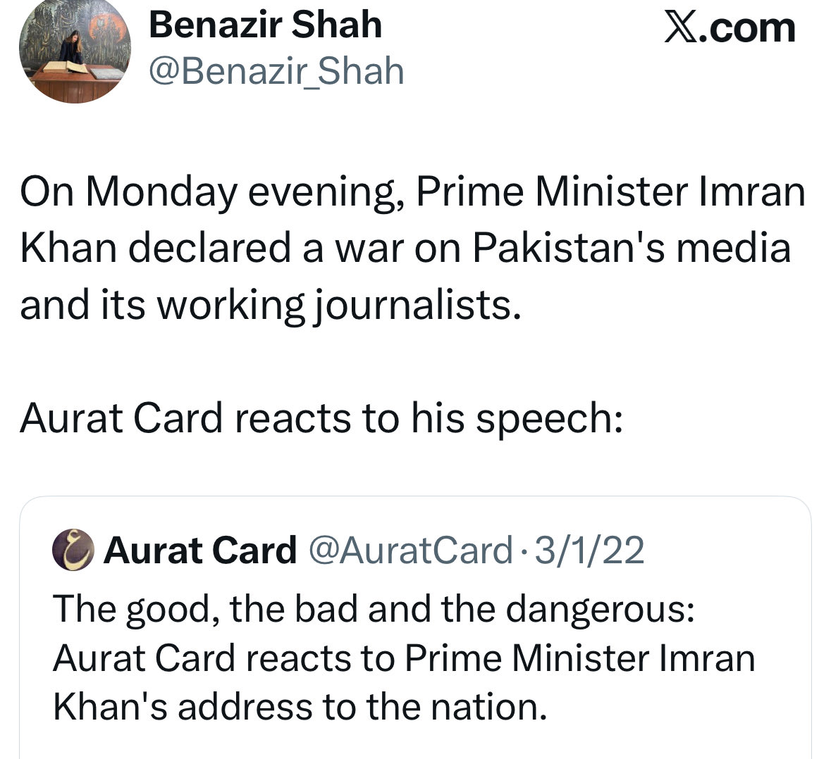 armchaireviews's tweet photo. Oh no! what an incomprehensible calamity ! 
I am baffled at such a vague reply to a blanket ban. 
Why not condemn them outright and brand them ‘predators of free speech,’ the same courtesy you extended to Imran Khan and the PTI? https://t.co/W8Bd6p5DA4