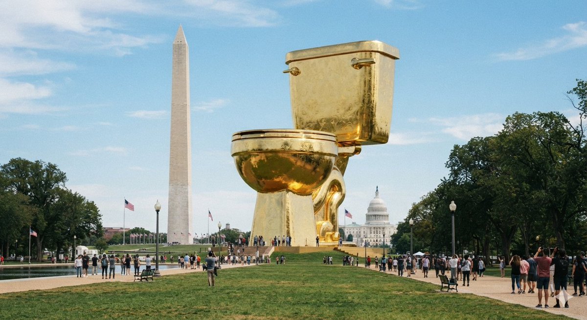 GOPNEWSSOURCE's tweet photo. @OccupyDemocrats Trump unveils updated plans for new monument at entrance to the National Mall https://t.co/hAW5oKWzO8