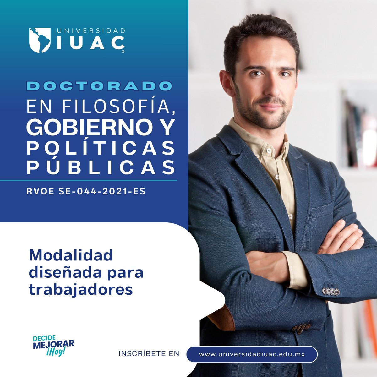 IUACMx's tweet photo. Con el Doctorado en Filosofía, Gobierno y Políticas Públicas Ph.D. desarrollarás una visión crítica e investigativa para analizar, diseñar y fortalecer políticas públicas con impacto social.

Conoce más 👉 https://t.co/F0oDyWzrGW

#DecideMejorarHoy https://t.co/Ggg4W6jzsu