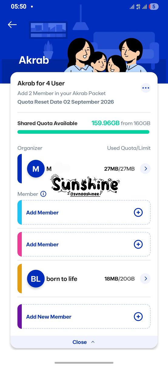 svnooshinee's tweet photo. WTS paket kuota XXL Akrab 160GB rewards GOLD

XL &amp; AXIS
💰harga 95k    |💰 110k 
area 1: 67,5GB | 87,5GB
area 2: 72G       | 92GB
area 3: 85GB   | 105GB
area 4: 125GB |145GB

✅️udah AKTIF per hari ini,bs langsung add
✅️trusted, since 2023
✅️ORDER DI WA
#zonauang #bealanja https://t.co/cCYQKA65hm