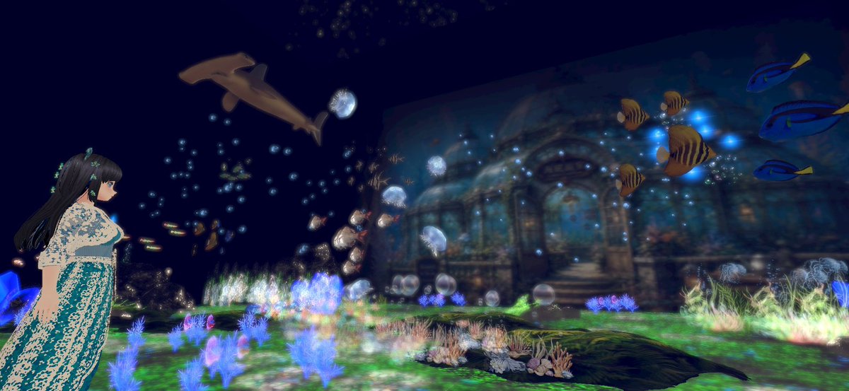 rinovliver's tweet photo. いよいよ明日🐋🫧
かずらさん制作のサマードレスにお着替えしました〜🪄✨
今回もお土産付き!
お楽しみに😊
#cluster #あそくら https://t.co/zLs0HL0fQv