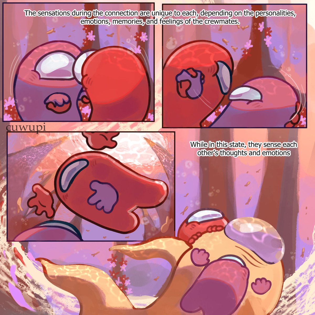 cuwupi's tweet photo. ⚠️ Mention of intimacy ⚠️

My headcanon is about the reproductive system of crewmates. While the creators of Among Us have not revealed the process of reproduction, we can imagine it in different ways and here is my vision
#AmongUs #AmongUsShow https://t.co/dDeBdqjfJm