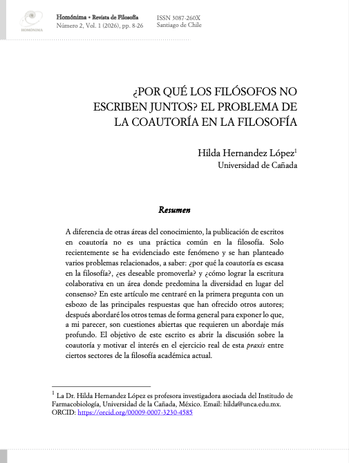 hildherlo's tweet photo. ¡Acaba de publicarse un artículo que escribí sobre la coautoría en la filosofía! 
¿Sabían que la autoría múltiple no es común en la filosofía? En mi artículo abordo algunas explicaciones de este fenómeno y temas abiertos en el contexto actual: https://t.co/u0JlfwqhO1 https://t.co/1KXTF2Lq80
