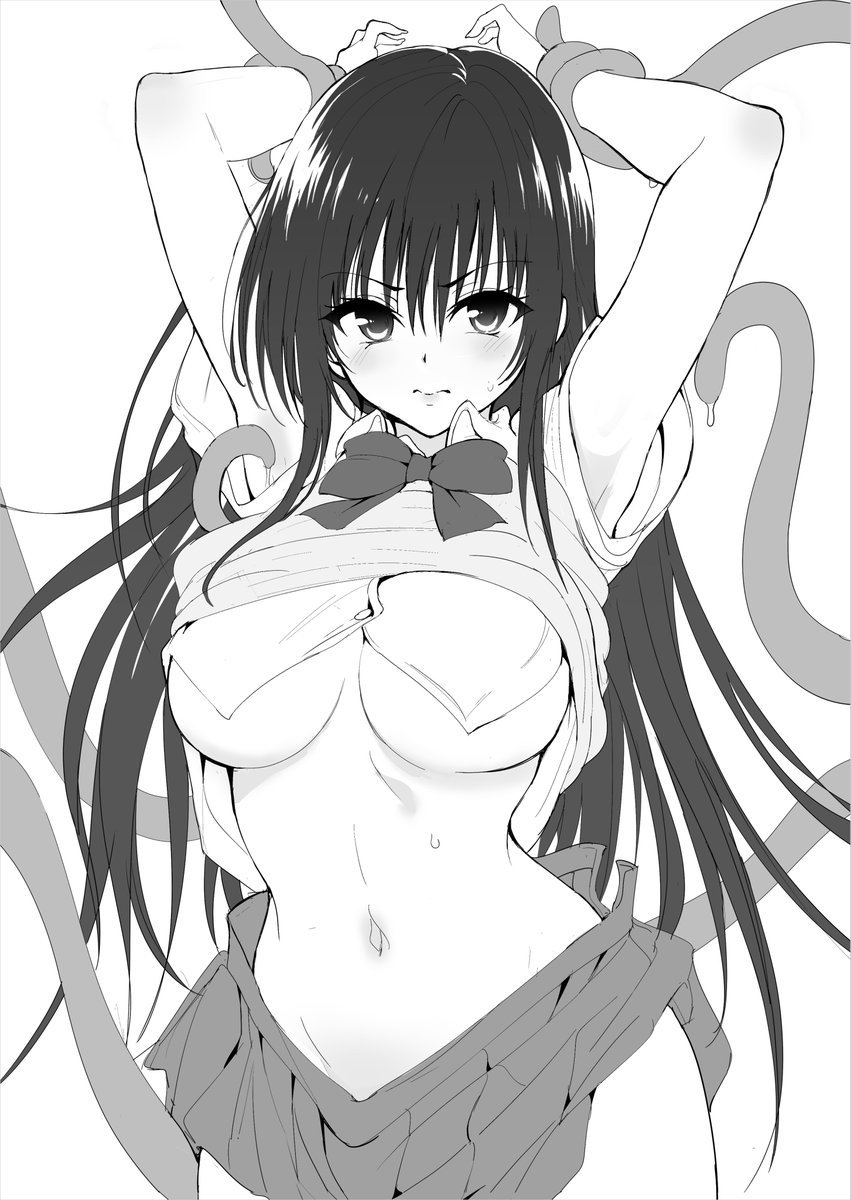 kyockcho's tweet photo. 触手ハレンチ　表紙線画 https://t.co/khRnCD0LVK