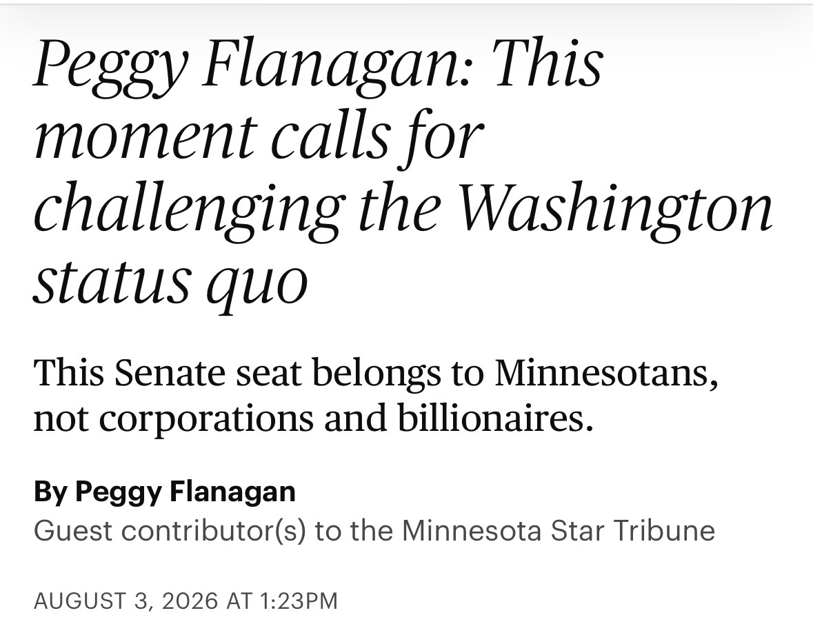 peggyflanagan's tweet photo. On August 11, Minnesotans have the opportunity to say no to the status quo in Washington that’s working for billionaires and corporations. 

https://t.co/EVzr2lKB7r https://t.co/ncp91nnAnY